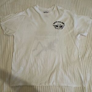 Boys Lie White Short Sleeve Tee with Small Black Logo